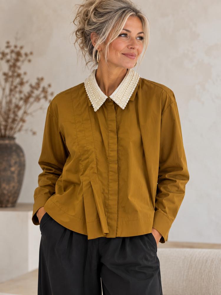 elegante parelkraag aw - Rose