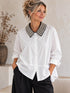 kraag halsketting met parels - Rose
