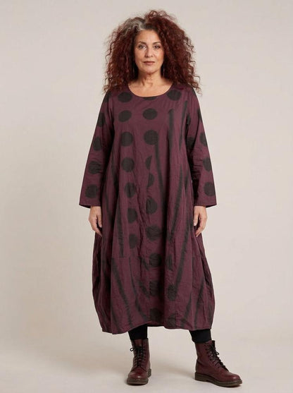 stijlvolle katoenen jurk met print 8333aw - Moonshine