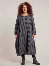 stijlvolle katoenen jurk met print 8333aw - Moonshine