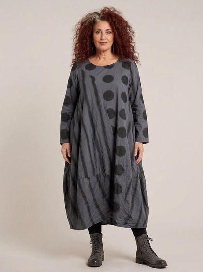 stijlvolle katoenen jurk met print 8333aw - Moonshine