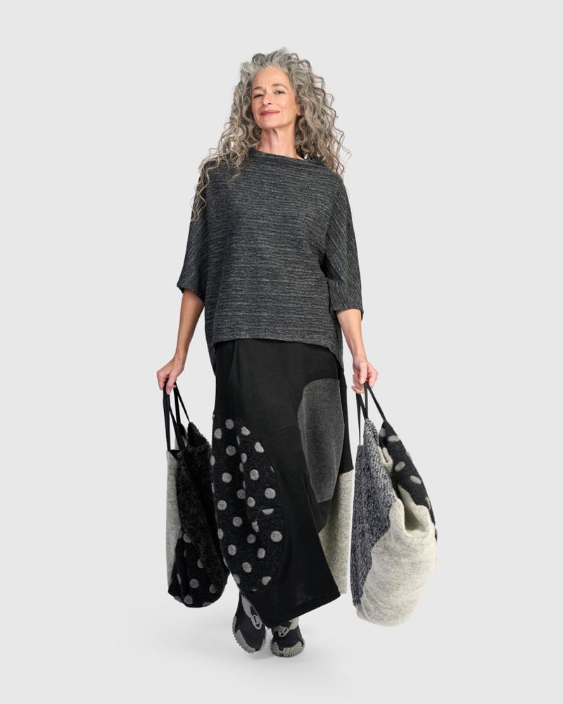 unieke patchwork midi-rok uk230 - Alembika