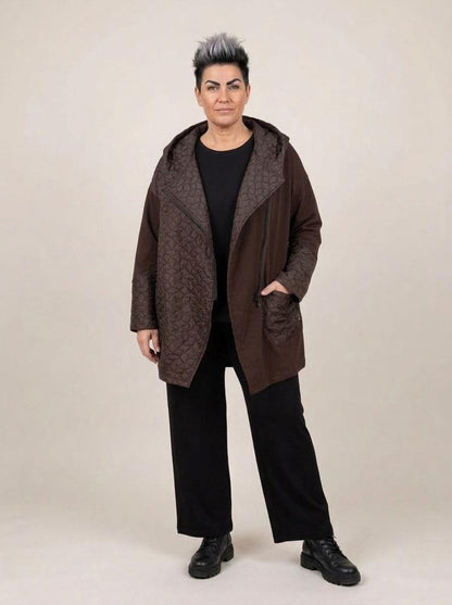 sinne design vest met capuchon en asymmetrische rits