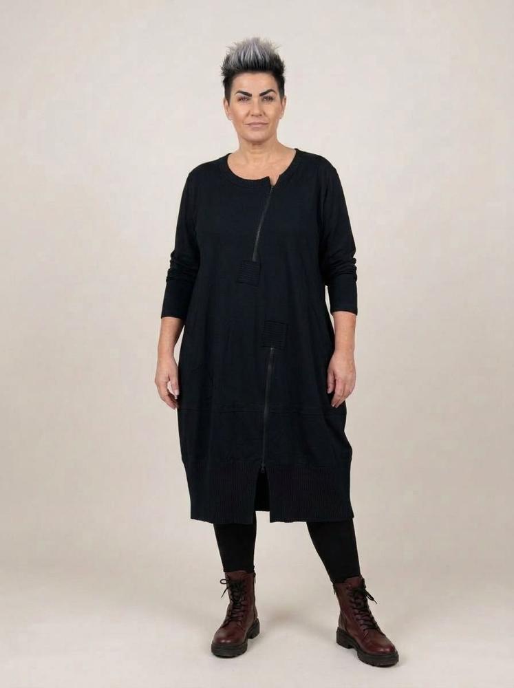 casual katoenen jurk met rits 2426008 - Sinne Design