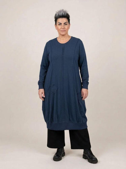 comfortabele katoenen jurk met zakken 2426000 - Sinne Design