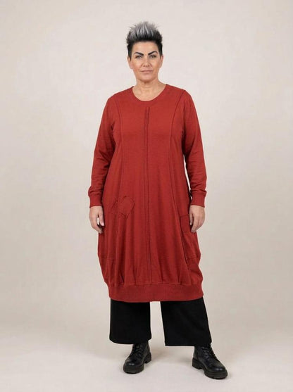 comfortabele katoenen jurk met zakken 2426000 - Sinne Design