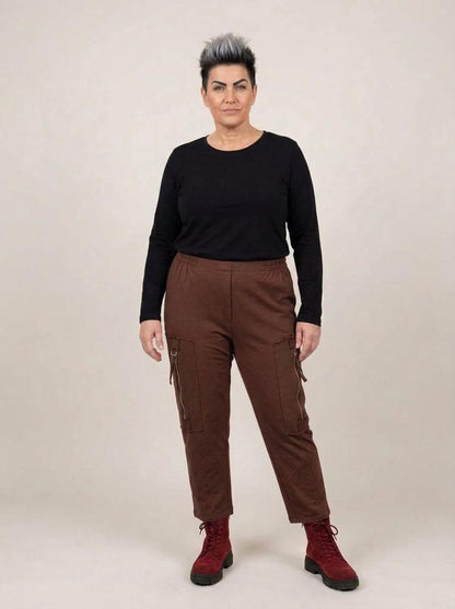 comfortabele katoenen cargo broek 2421011 - Sinne Design
