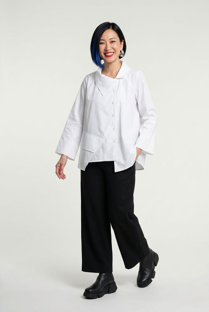 asymmetrisch katoenen design shirt 777003 - Ozai N Kü