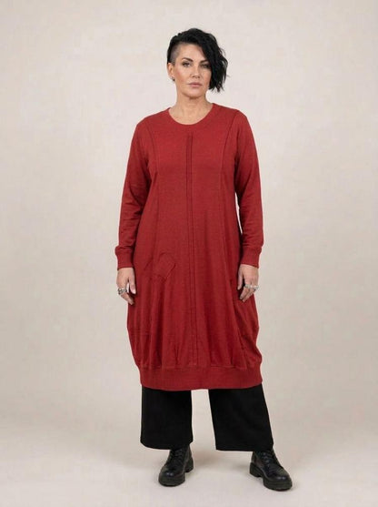 comfortabele katoenen jurk met zakken 2426000 - Sinne Design