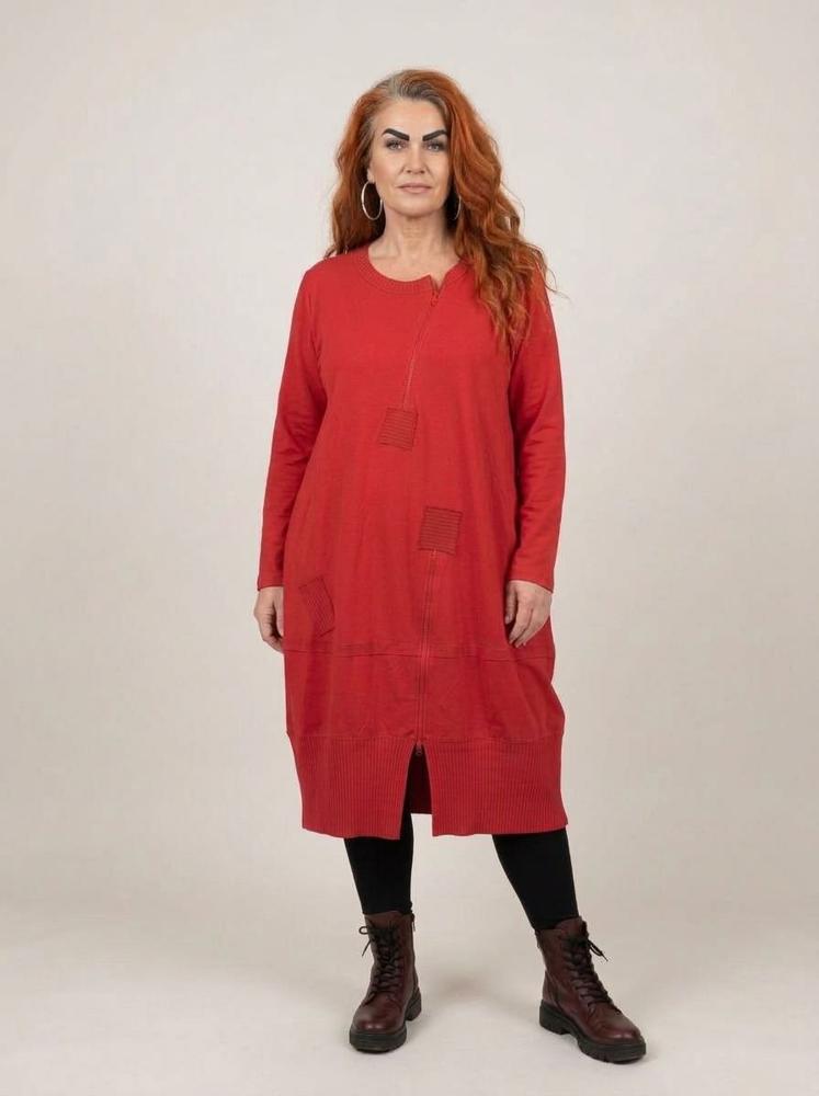 casual katoenen jurk met rits 2426008 - Sinne Design