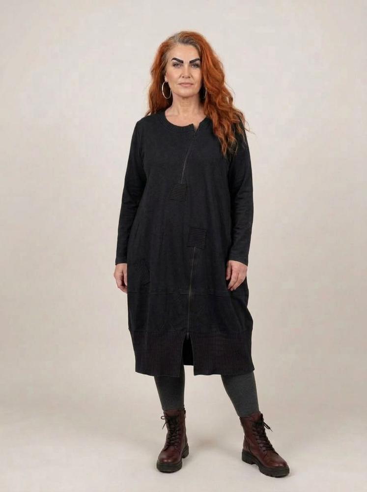 casual katoenen jurk met rits 2426008 - Sinne Design