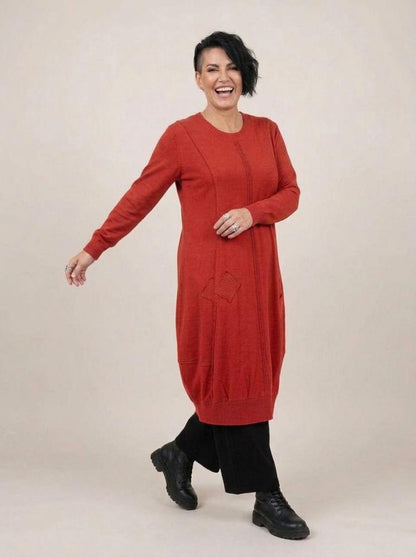 comfortabele katoenen jurk met zakken 2426000 - Sinne Design