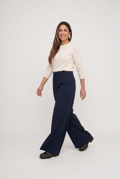 elegante broek met hoge taille en wijde pijpen 777016 - Ozai N Kü
