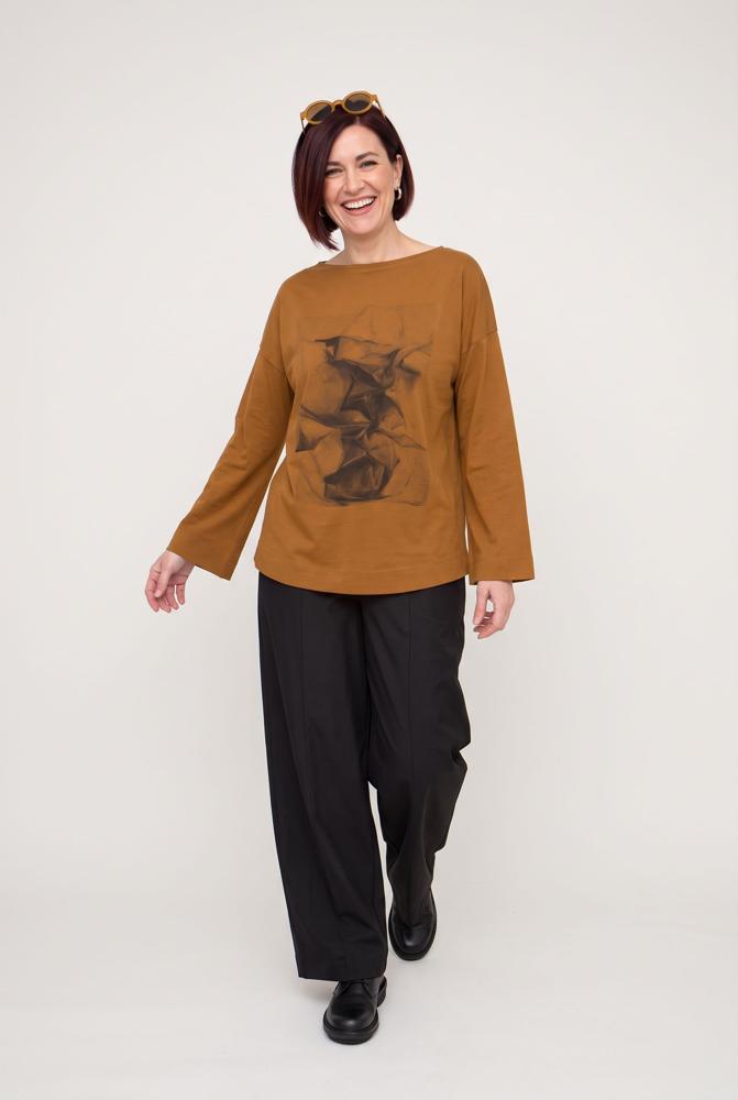 lange katoenen top met abstracte print 777020 - Ozai N Kü