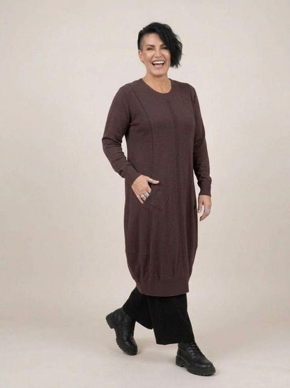 comfortabele katoenen jurk met zakken 2426000 - Sinne Design