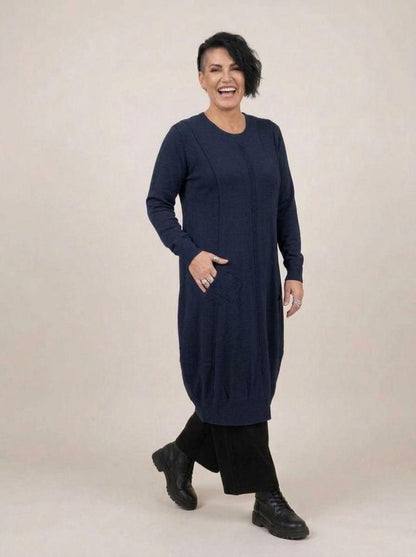 comfortabele katoenen jurk met zakken 2426000 - Sinne Design