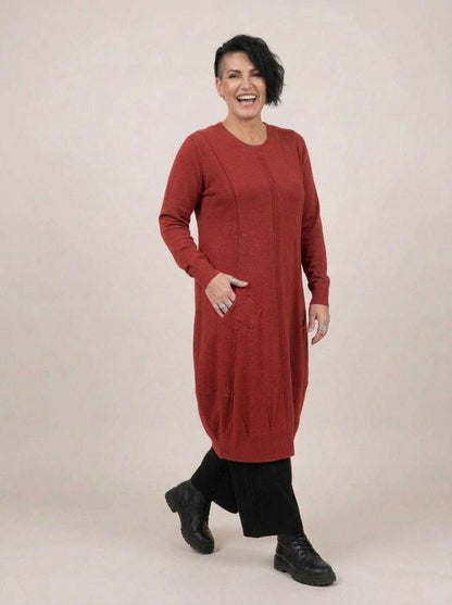 comfortabele katoenen jurk met zakken 2426000 - Sinne Design