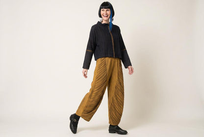 wijde plissé broek met hoge taille 777038 - Ozai N Kü