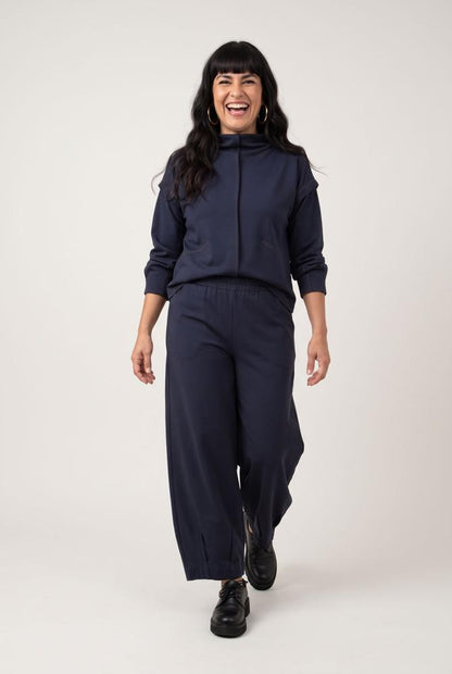 wijde broek met elastische tailleband 777050 - Ozai N Kü