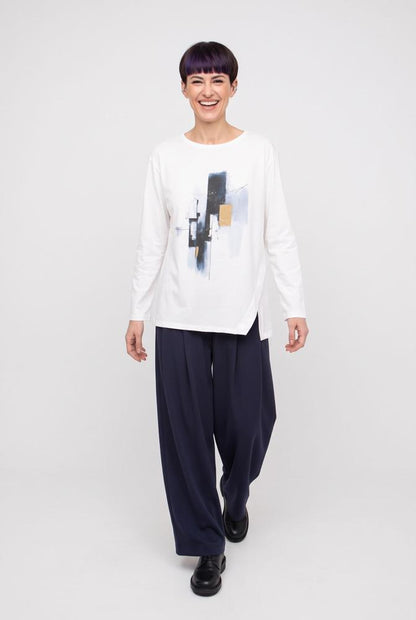 katoenen top met abstracte print 777053 - Ozai N Kü