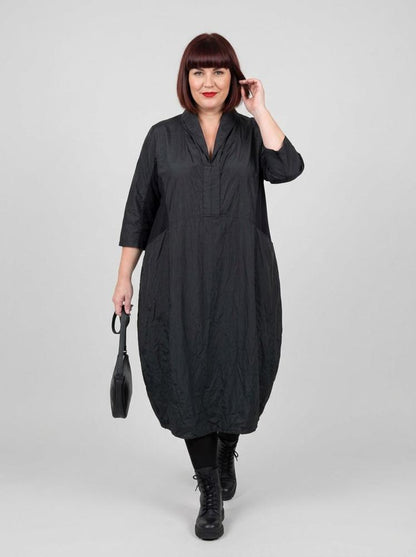 elegante zwarte midi jurk 262600 - Sinne Design