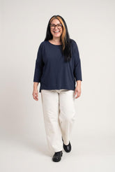 comfortabele top met ronde hals 777058 - Ozai N Kü