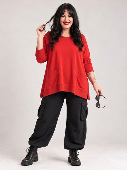 comfortabel katoenen stretch shirt 2423002aw - Sinne Design