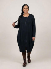 casual katoenen jurk met rits 2426008 - Sinne Design