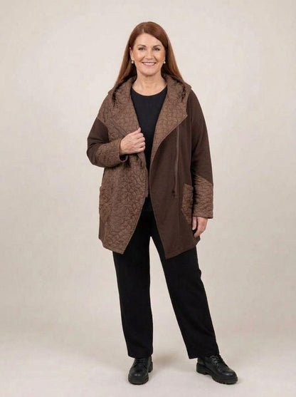 sinne design vest met capuchon en asymmetrische rits