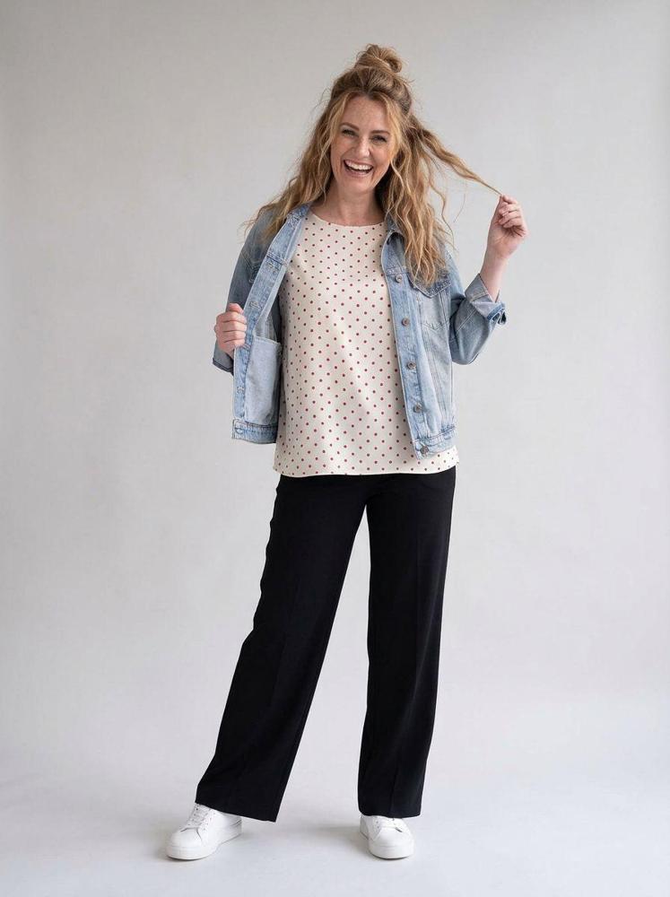 stippenpatroon casual dames shirt 226114 - wendy trendy
