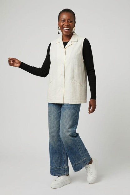 katoenen mouwloos vest elegantie 240879 - wendy trendy