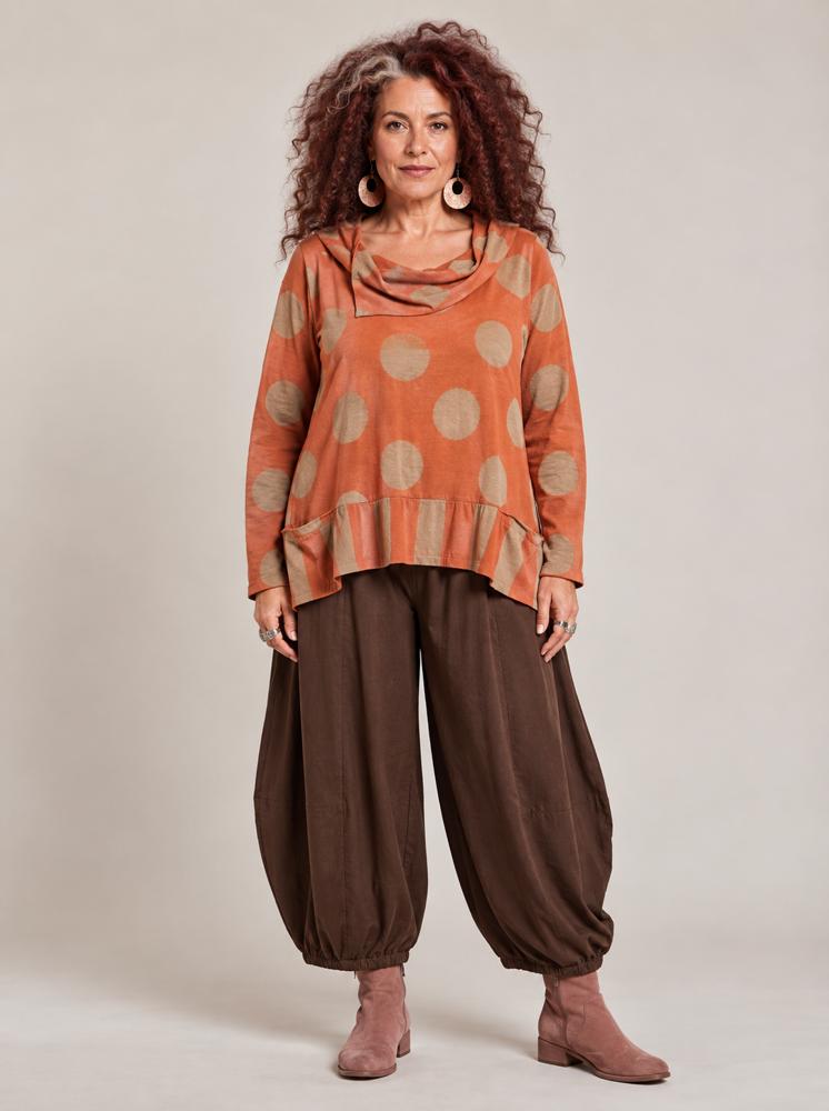 elegante stippen katoenen shirt 8334aw - Moonshine