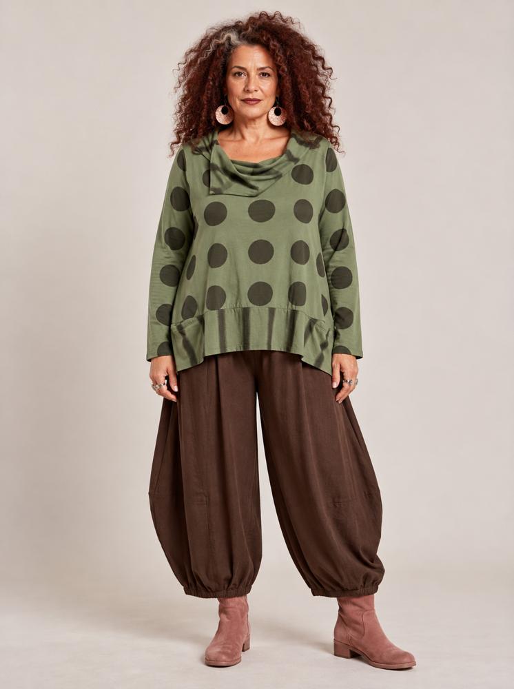 elegante stippen katoenen shirt 8334aw - Moonshine