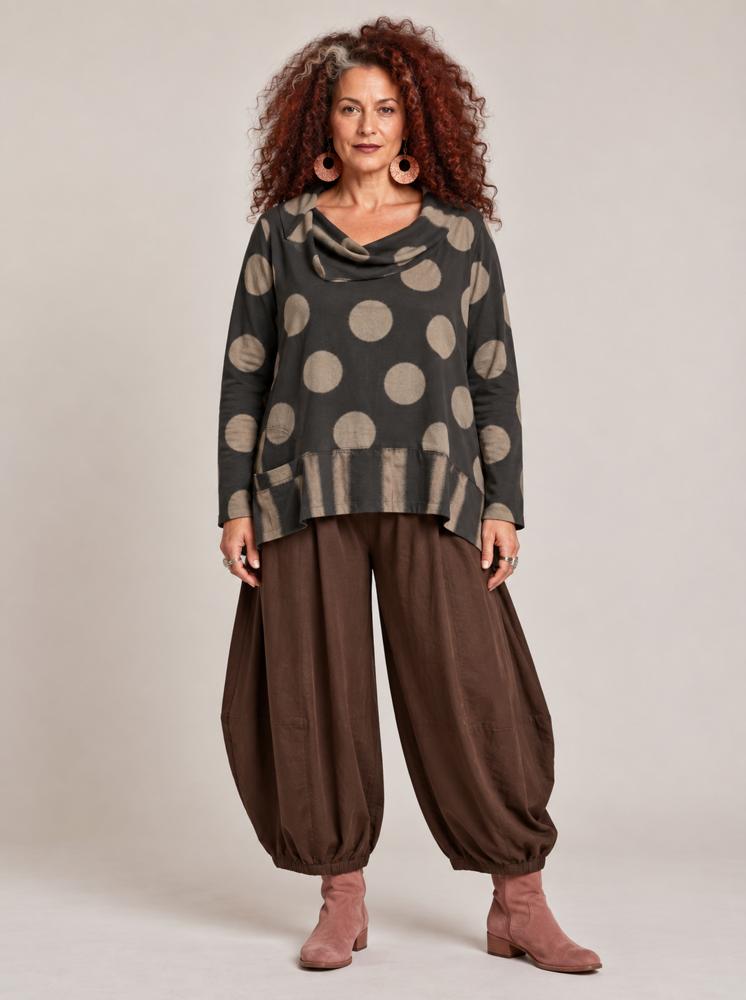 elegante stippen katoenen shirt 8334aw - Moonshine
