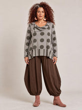 elegante stippen katoenen shirt 8334aw - Moonshine