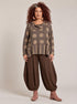 elegante stippen katoenen shirt 8334aw - Moonshine