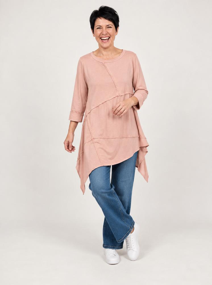 asymmetrisch katoenen shirt 126020 - wendy trendy