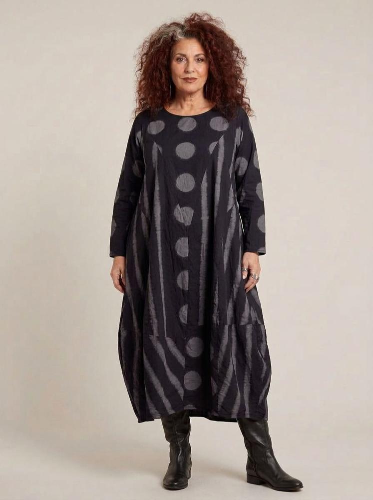 stijlvolle katoenen jurk met print 8333aw - Moonshine