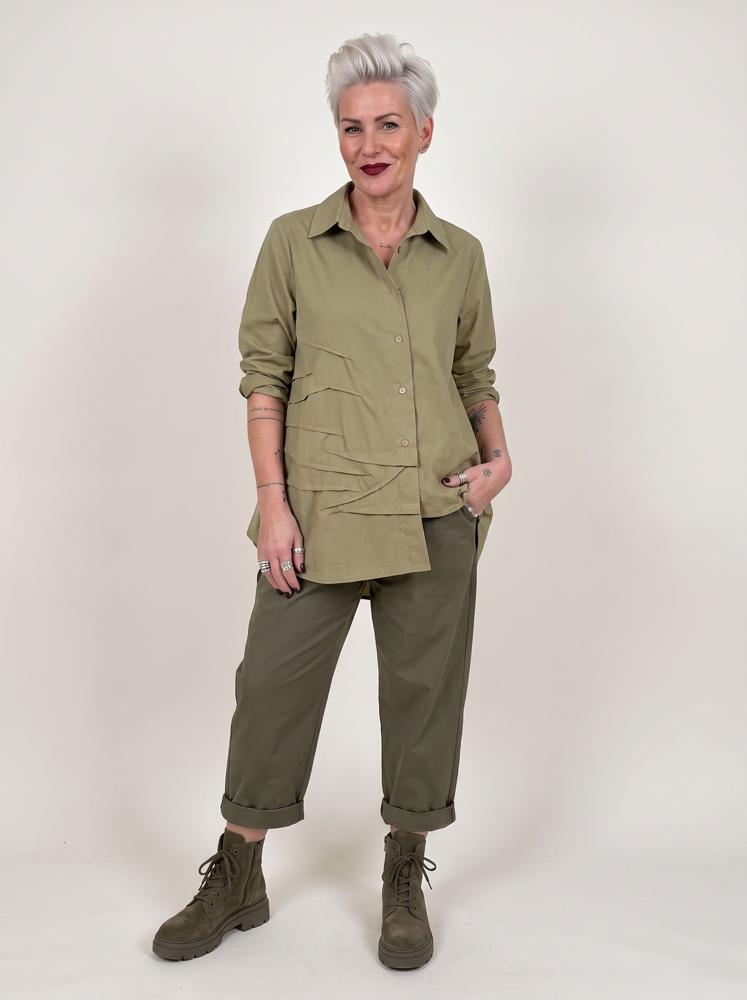 asymmetrische katoenmix blouse 260171 - wendy trendy