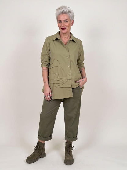 asymmetrische katoenmix blouse 260171 - wendy trendy