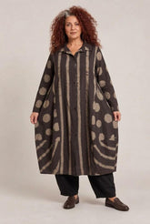 lang katoenen vest met stippen 8345aw - Moonshine