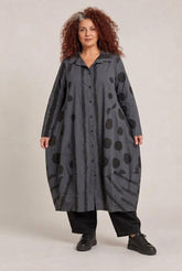 lang katoenen vest met stippen 8345aw - Moonshine