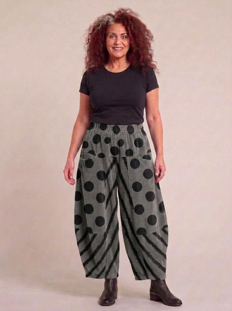 comfortabele wijde ribfluwelen broek copr8318aw - Moonshine