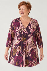 paisley print tuniek shirt rina - Ophilia