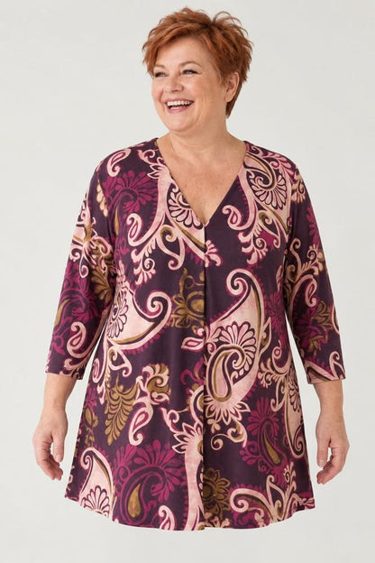 paisley print tuniek shirt rina - Ophilia