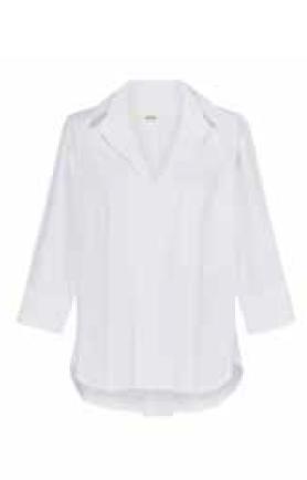 dames elegante blouse met v-hals en driekwart mouwen - ut151w - Alembika