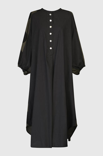 elegante midi-jurk met knoopdetails ud109k - Alembika