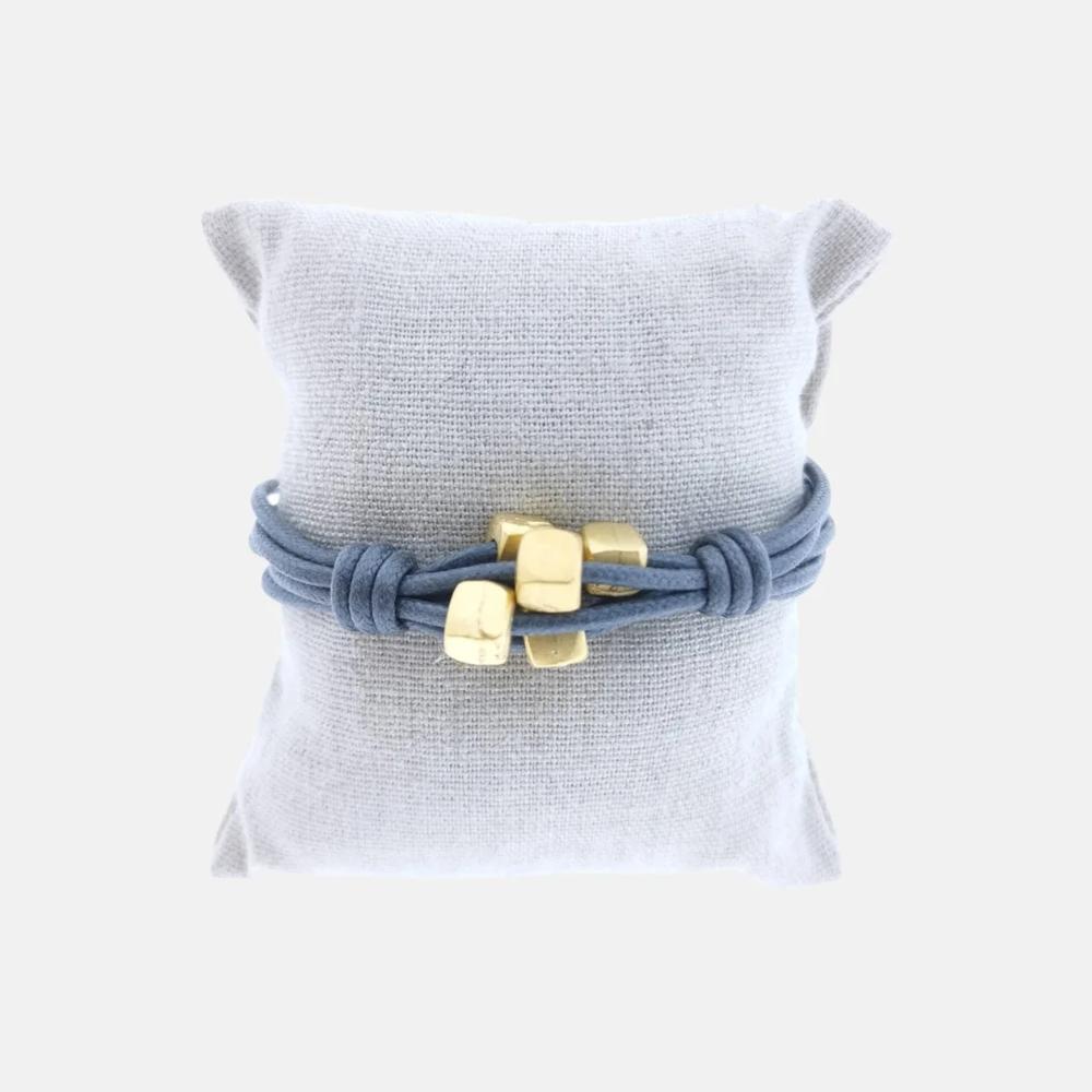 stijlvolle lederen armband 12122 - Rosanna de la Riva