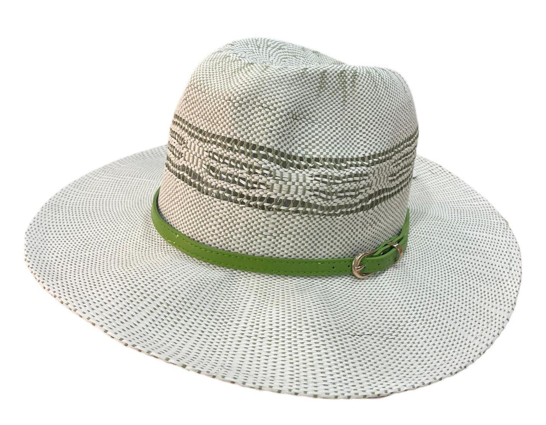 elegante zomerse fedora hoed met groene band - Alexandr&