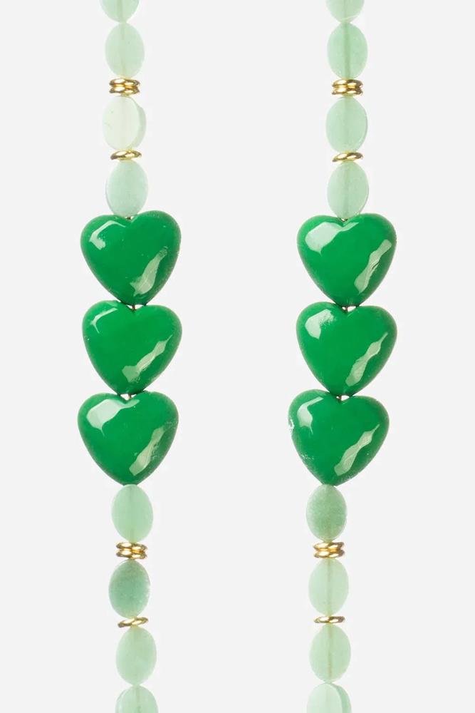 hartjes telefoonketting met kralen le314899 - La Coque Française